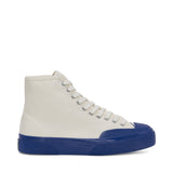 Superga 2433 Collect Workwear Sneakers - White / Blue. Side view.