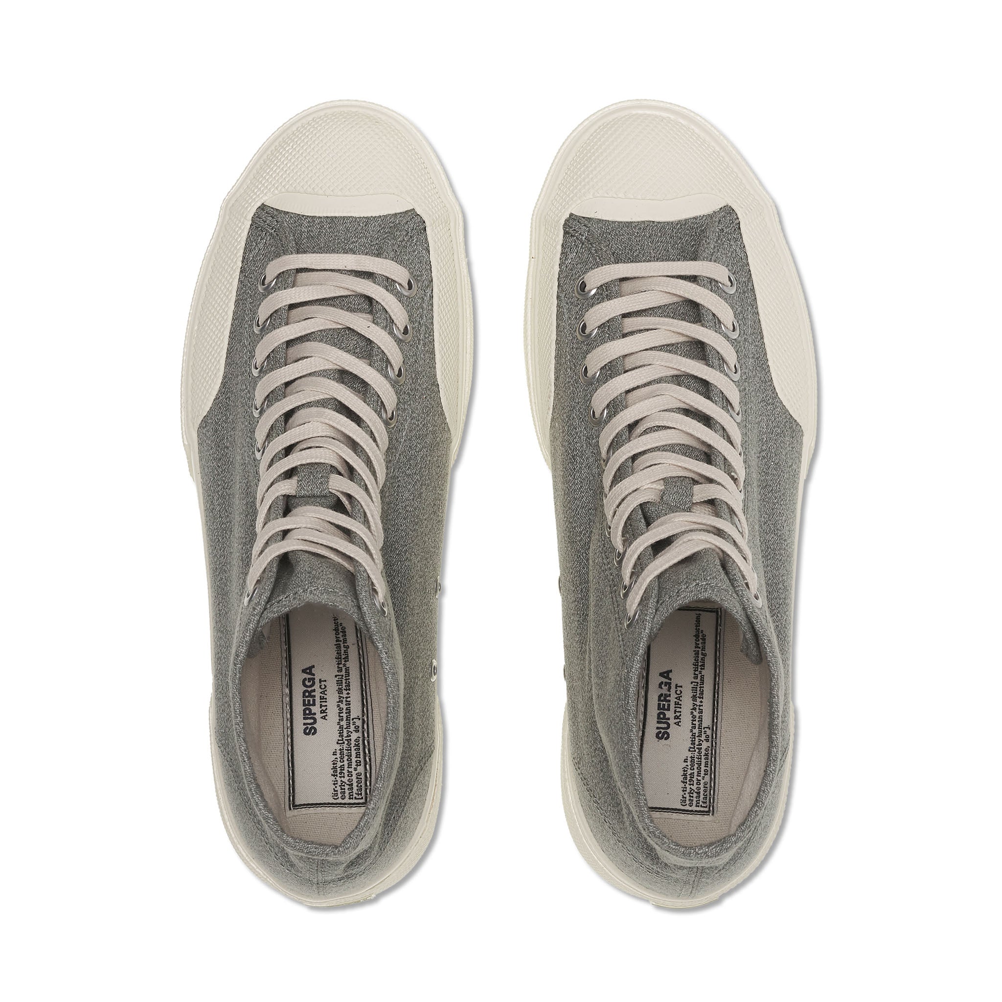 Superga 2433 CSV Salt Pepper Sneakers - Light Grey. Top view.