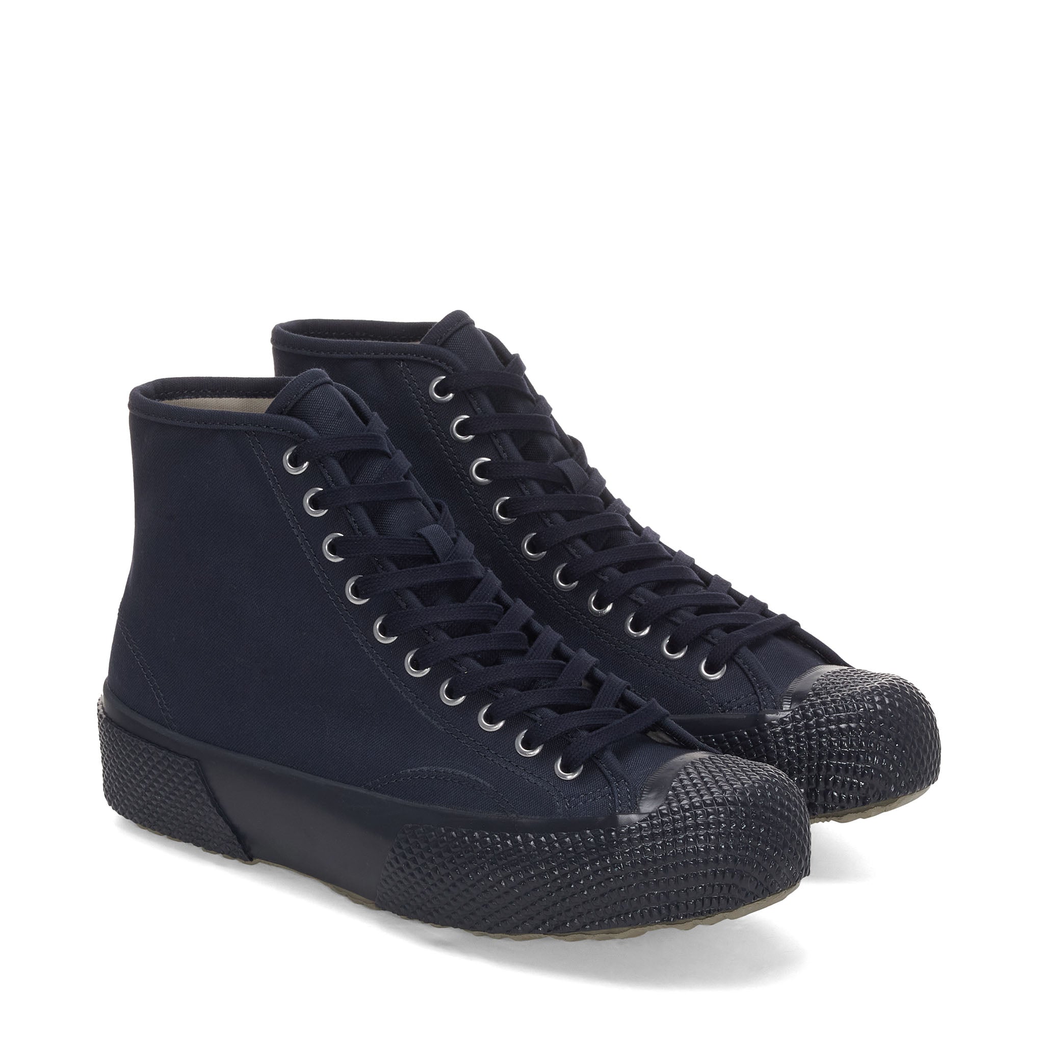 Superga 2435 BK Sateen Sneakers - Navy. Front view.