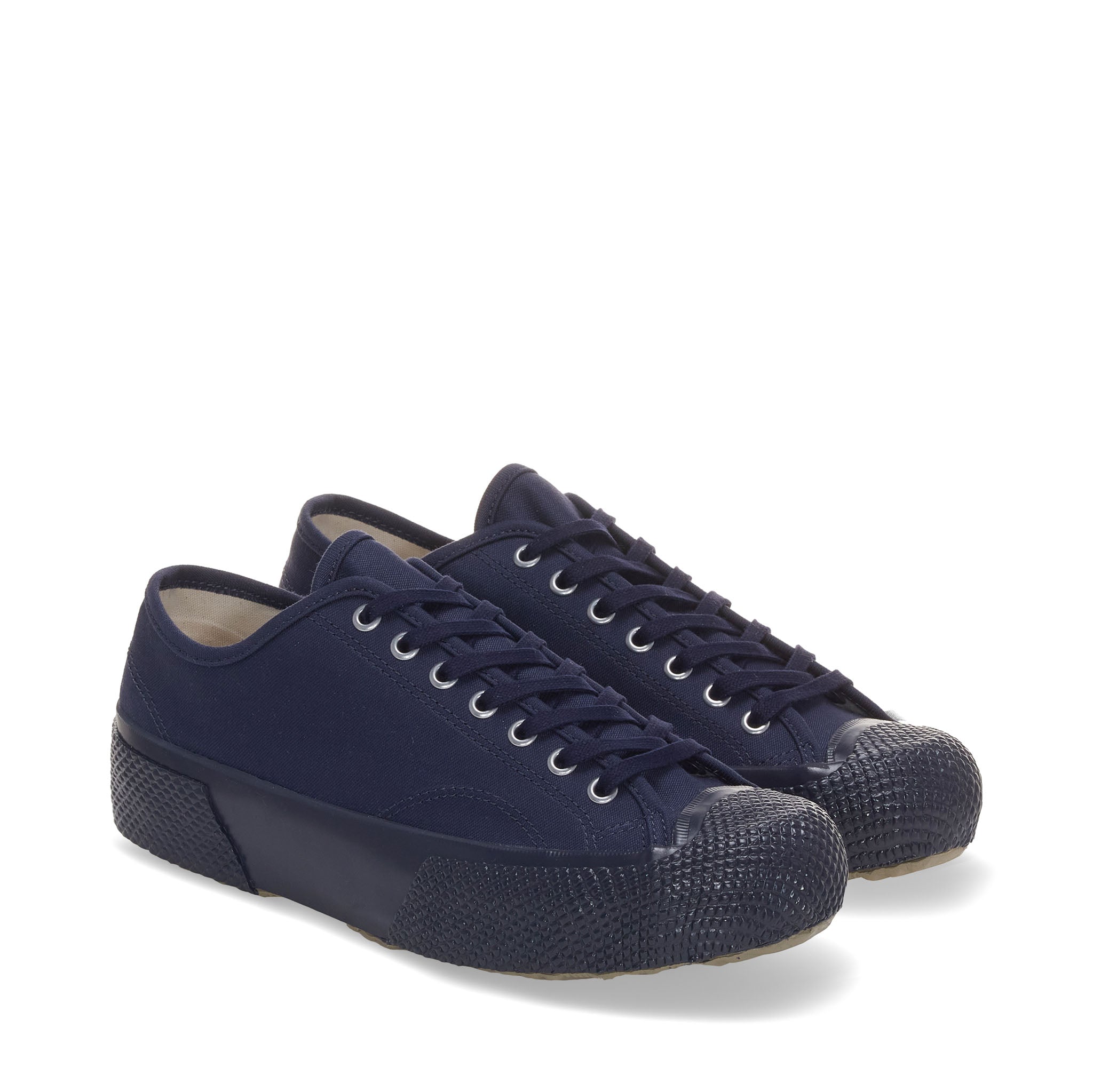 Superga 2434 BK Sateen Sneakers - Navy. Front view.
