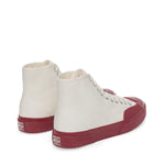 Superga 2433 Collect Workwear Sneakers - White / Red. Back view.
