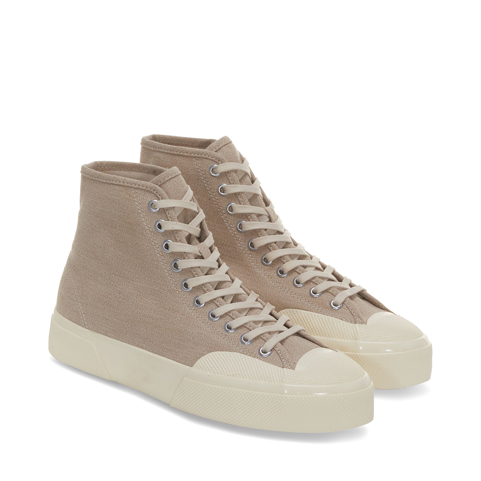 Superga 2433 CSV Salt Pepper Sneakers - Light Yellow. Front view.