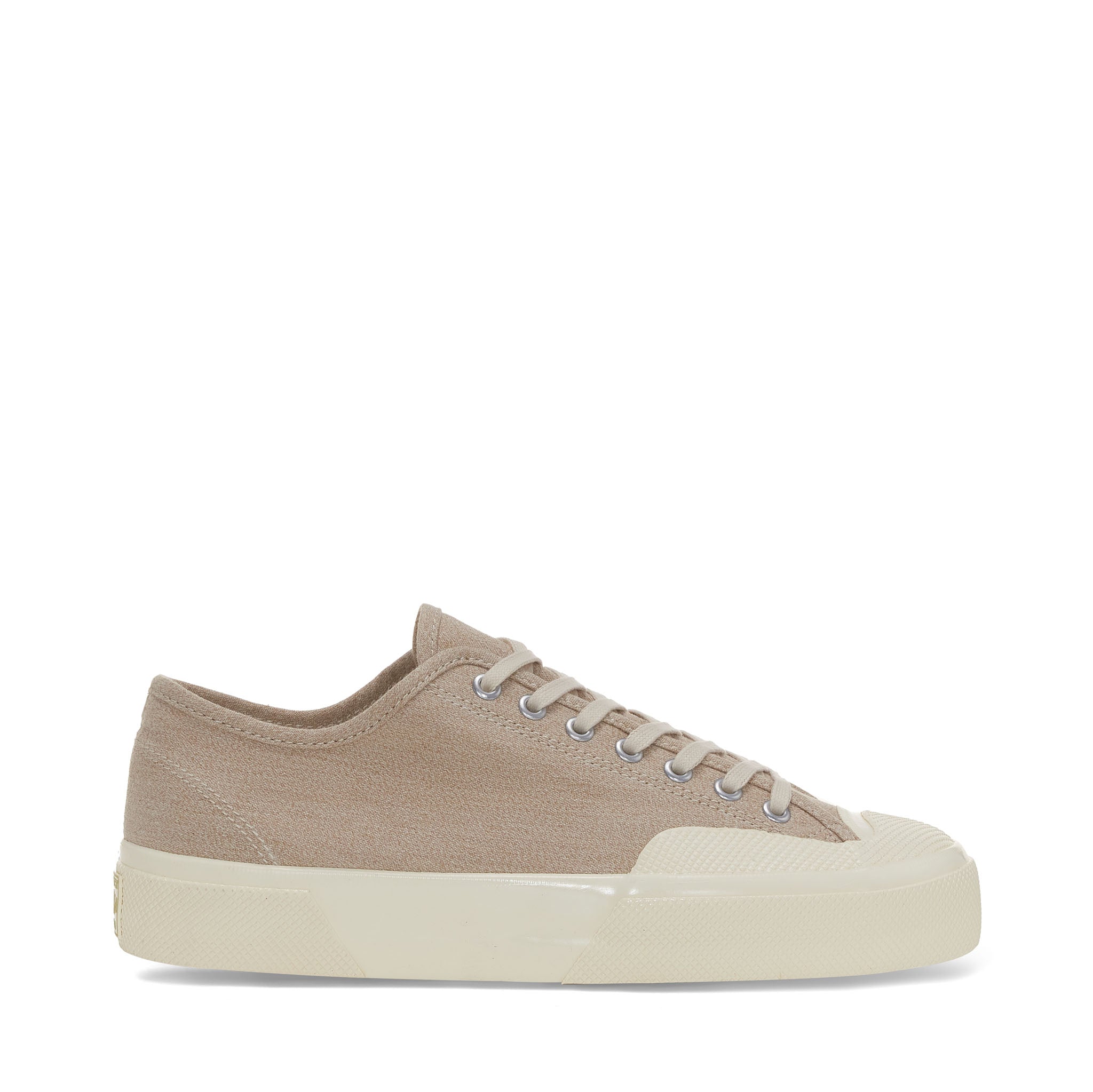 Superga 2432 CSV Salt Pepper Sneakers - Light Yellow. Side view.