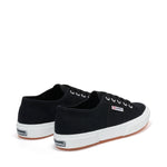 Superga 2750 Cotu Classic Sneakers - Black White. Back view.