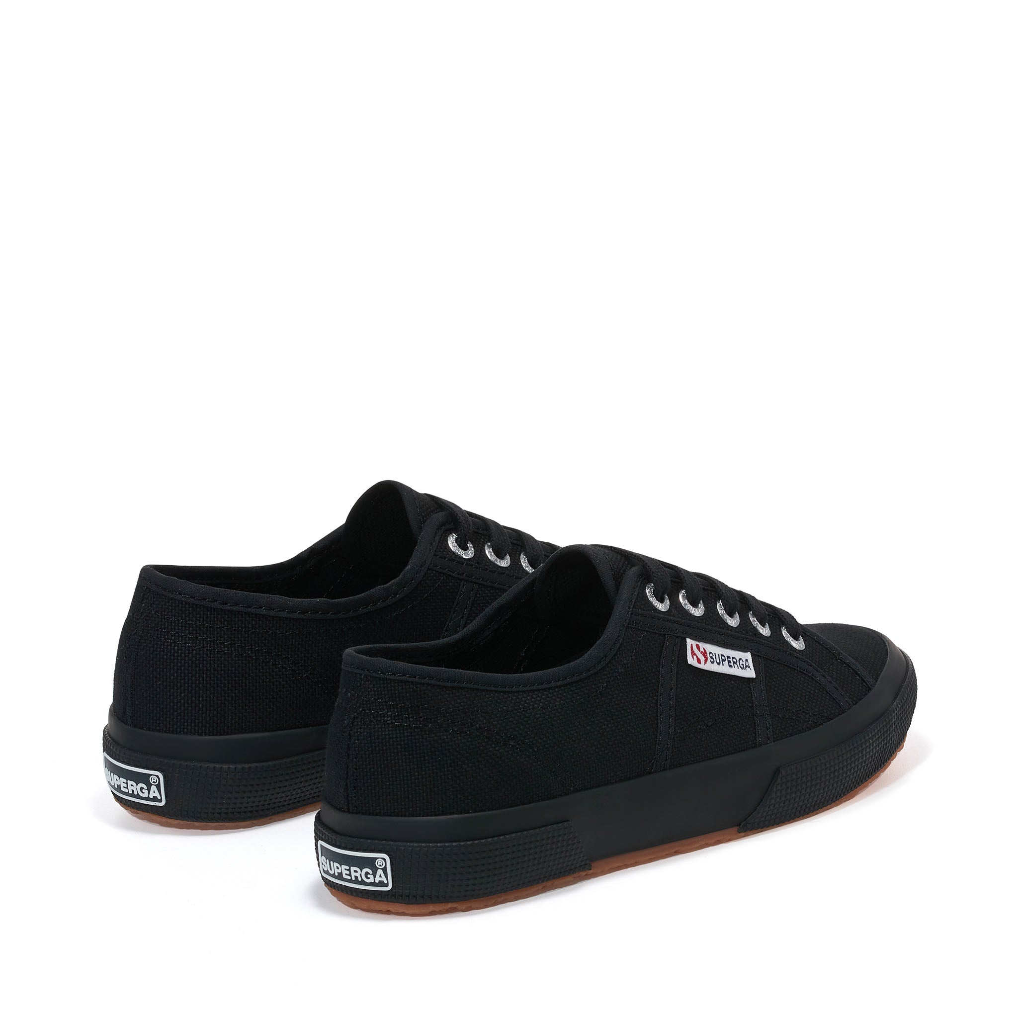 Superga 2750 Cotu Classic Sneakers - Full Black. Back view.