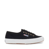 Superga 2750 Cotu Classic Sneakers - Black Pale Gold. Side view.