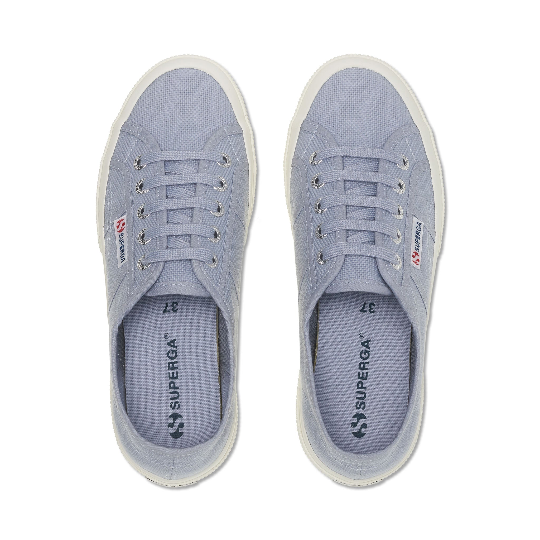 Superga 2750 Cotu Classic Sneakers - Blue Light Grey. Top view.