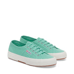 Superga 2750 Cotu Classic Sneakers - Green Water. Front view.