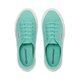 Superga 2750 Cotu Classic Sneakers - Green Water. Top view.