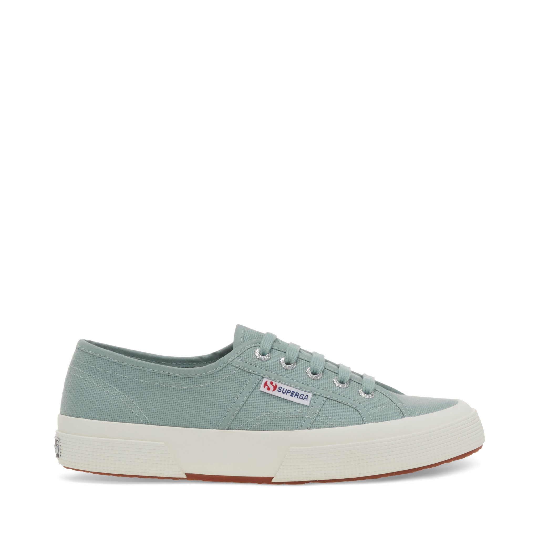 Superga 2750 Cotu Classic Sneakers - Grey Ardesia Avorio. Side view.