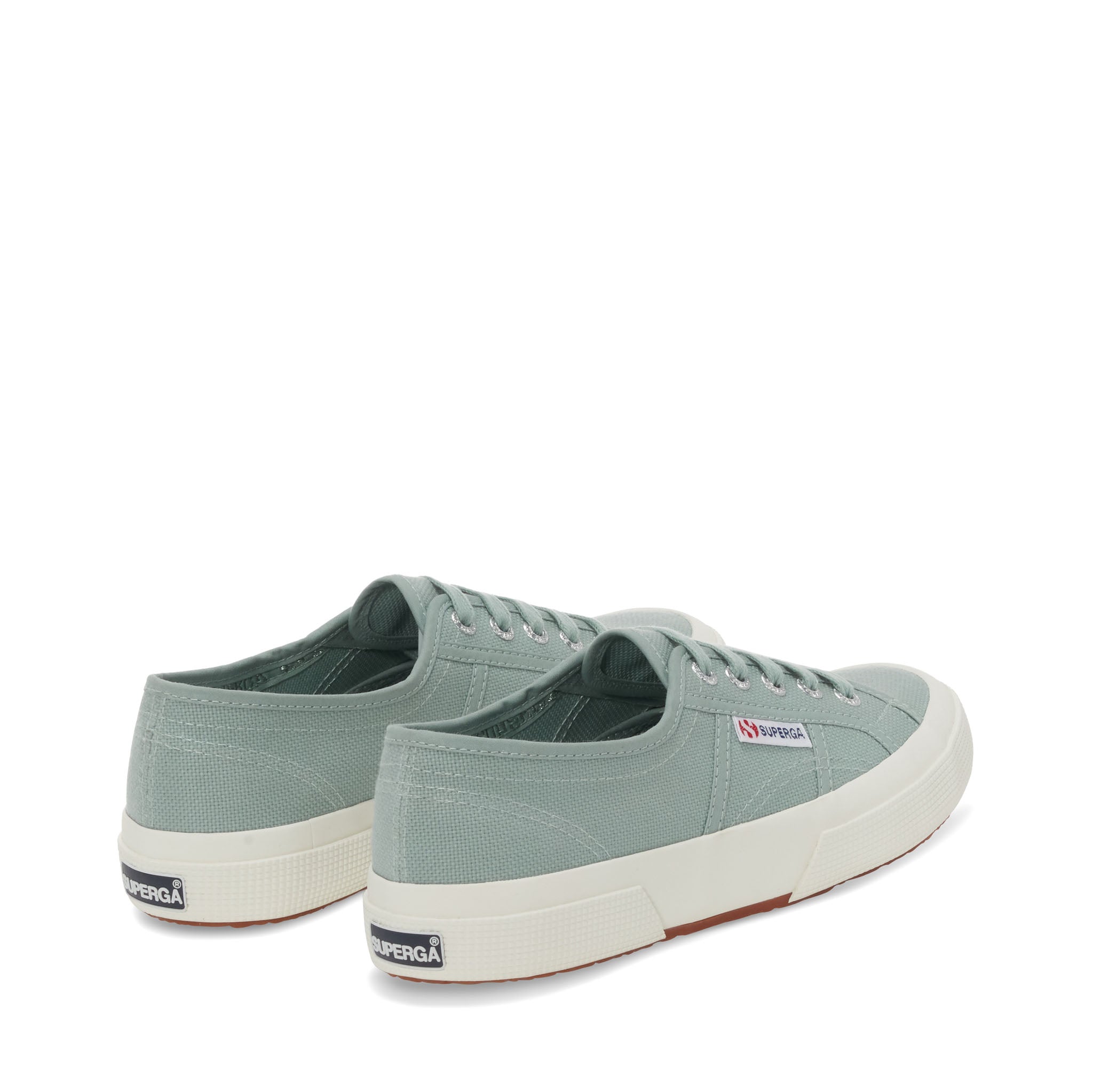 Superga 2750 Cotu Classic Sneakers - Grey Ardesia Avorio. Back view.
