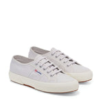Superga 2750 Cotu Classic Sneakers - Light Grey Avorio. Front view.