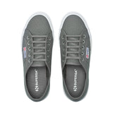 Superga 2750 Cotu Classic Sneakers - Grey Dark Sage. Top view.