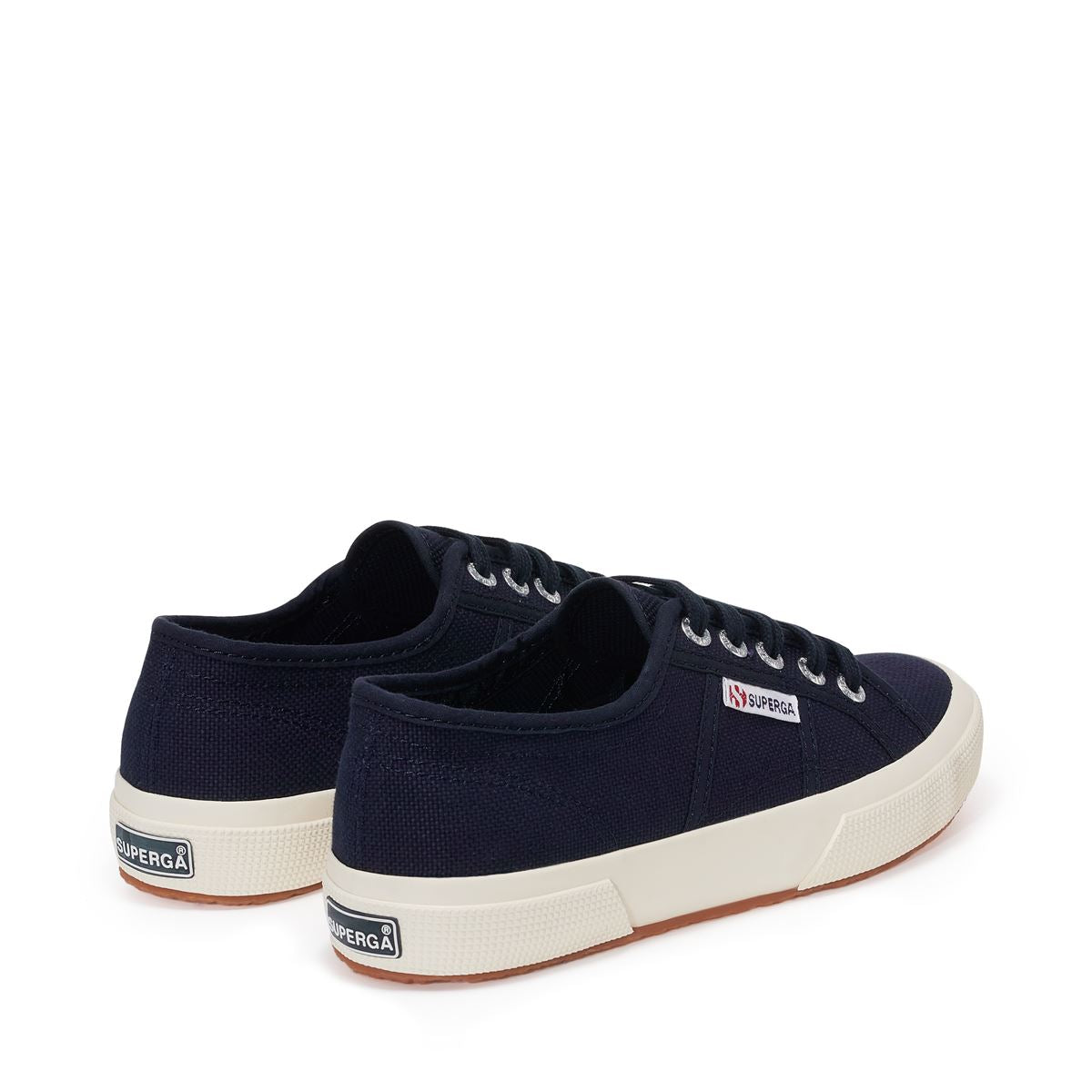 Superga 2750 Cotu Classic Sneakers - Navy Off White. Back view.