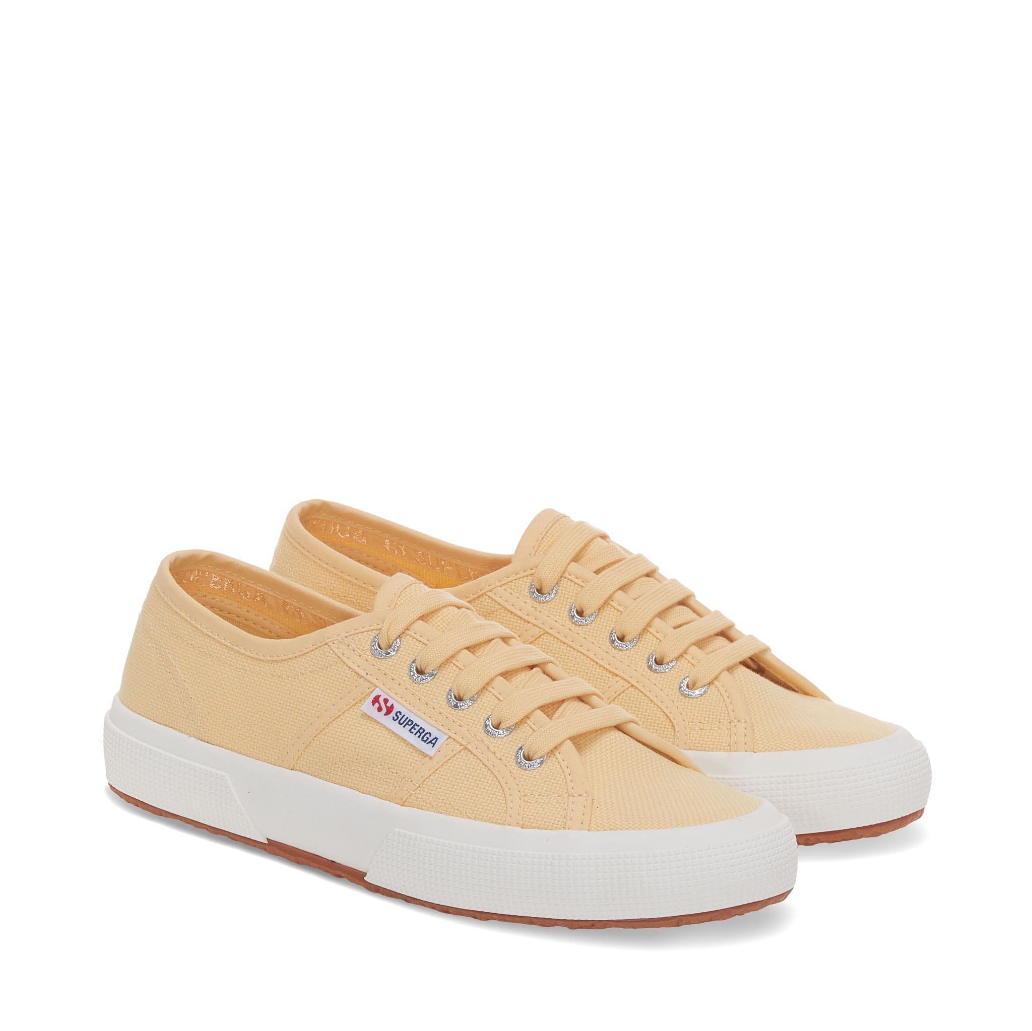 Superga 2750 Cotu Classic Sneakers - Light Yellow. Front view.