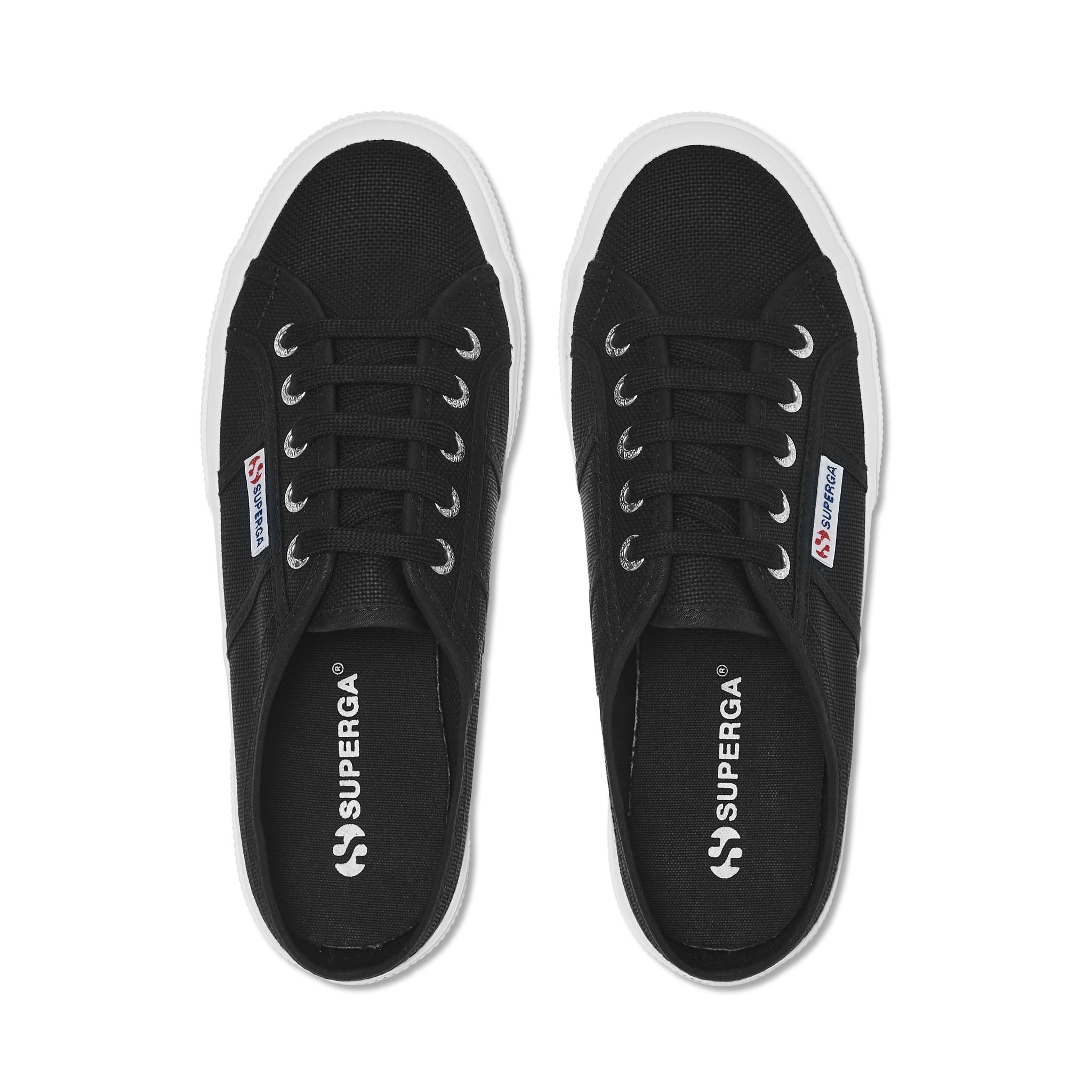 Superga 2402 Mule Sneakers - Black. Top view.
