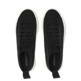 Superga 2708 High Top Tank Sneakers - Black. Top view.