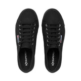 Superga 2790 Platform Sneakers - Full Black. Top view.