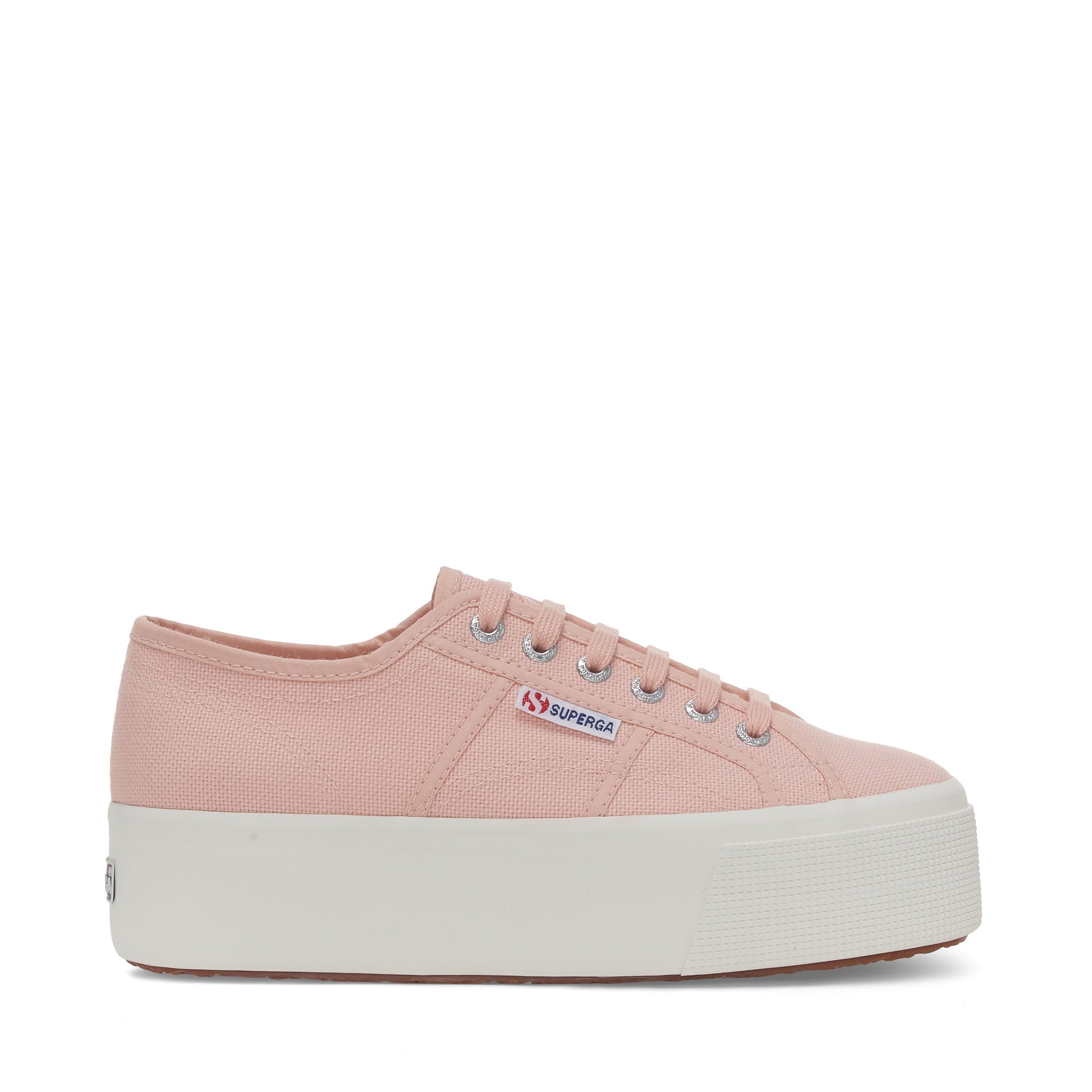 Superga 2790 Platform Sneakers - Blush. Side view.