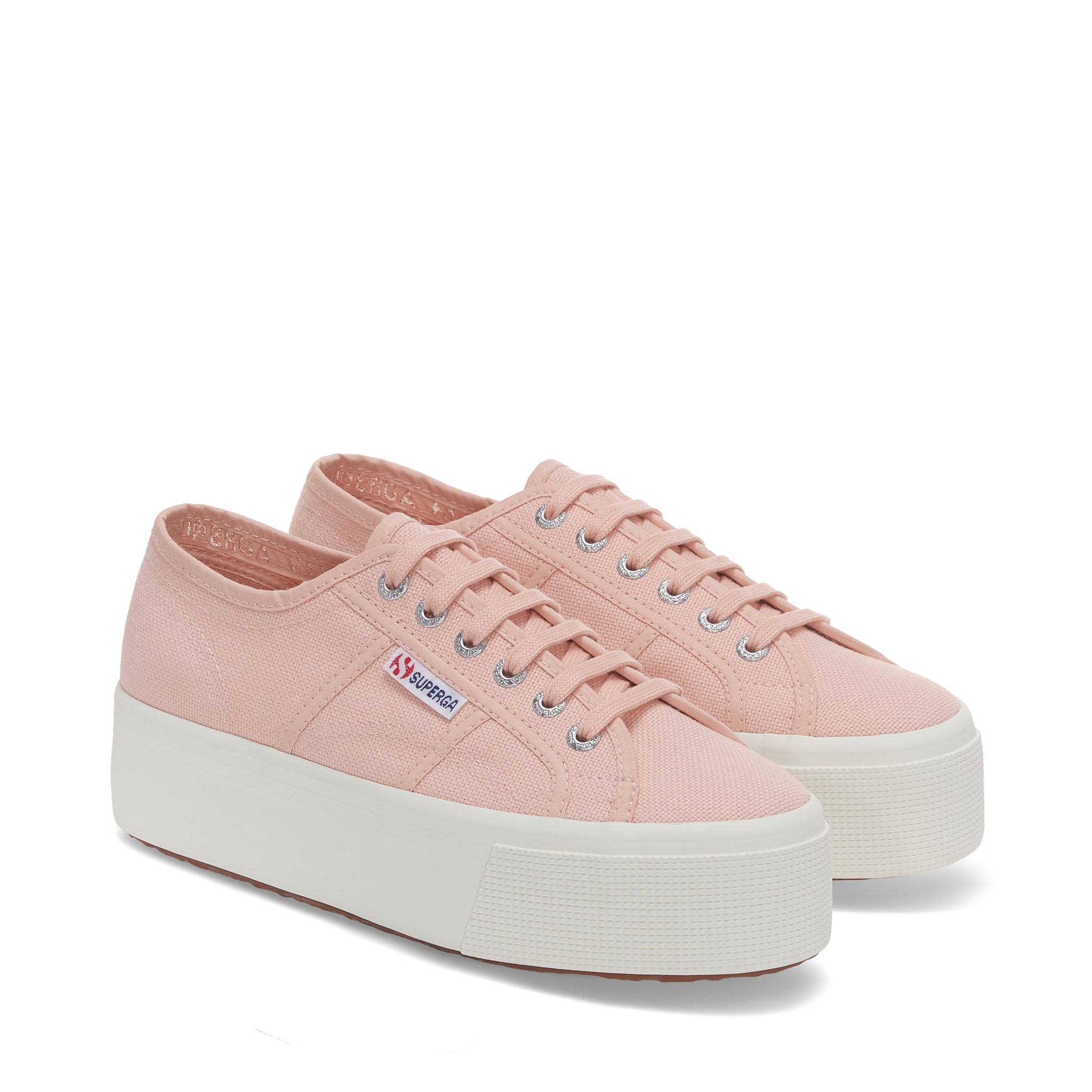Superga 2790 Platform Sneakers - Blush. Front view.