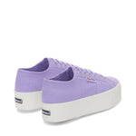 Superga 2790 Platform Sneakers - Violet. Back view.