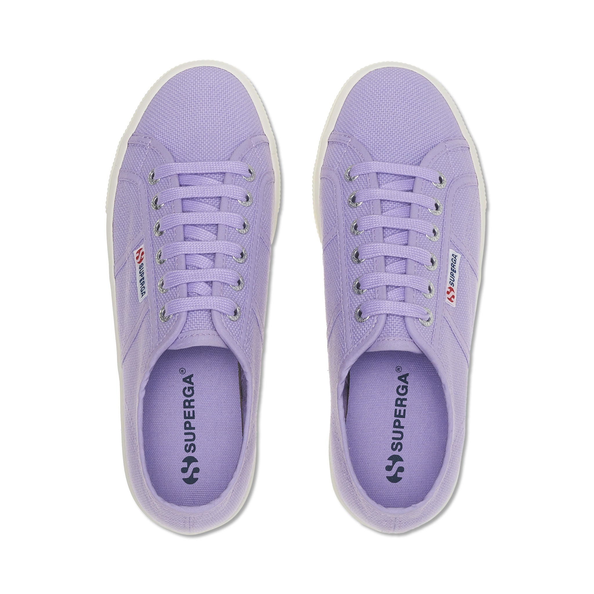 Superga 2790 Platform Sneakers - Violet. Top view.