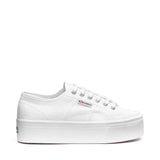 Superga 2790 Platform Sneakers - White. Side view.