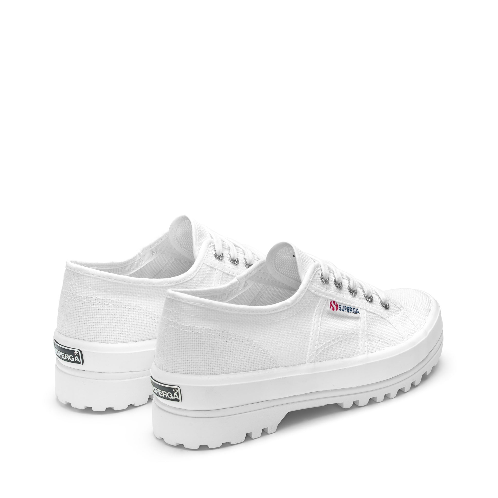 Superga 2555 Alpina Sneakers - White. Back view.