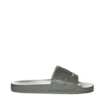Superga 1908 Polysoft Slides - Green Safari. Side view.