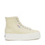 Superga 2708 High Top Sneakers - Beige. Side view.
