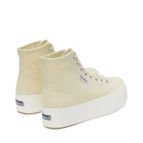 Superga 2708 High Top Sneakers - Beige. Back view.