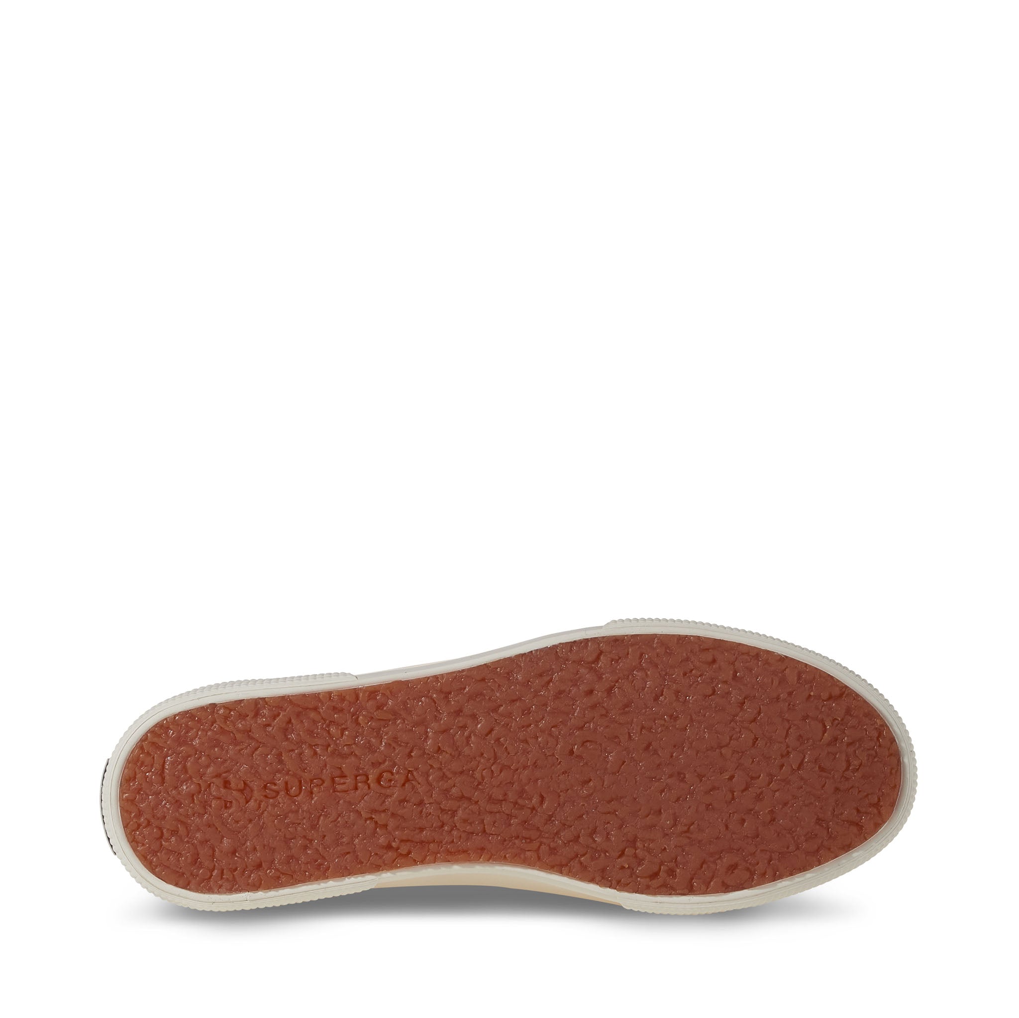 Superga 2740 Platform Slip-on Sneakers - Beige. Bottom view.