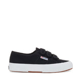 Superga 2750 Cot3Strapu Sneakers - Black. Side view.