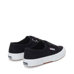 Superga 2750 Cot3Strapu Sneakers - Black. Back view.