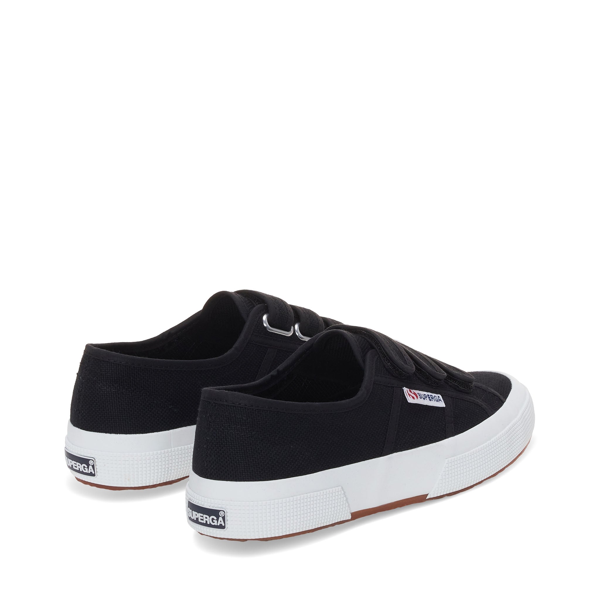 Superga 2750 Cot3Strapu Sneakers - Black. Back view.