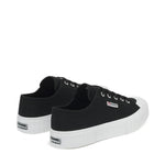 Superga 2630 Stripe Sneakers - Black. Back view.