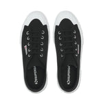 Superga 2630 Stripe Sneakers - Black. Top view.