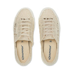 Superga 2750 Macrame Sneakers - Beige. Top view.