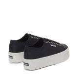 Superga 2790 Nappa Sneakers - Black. Back view.