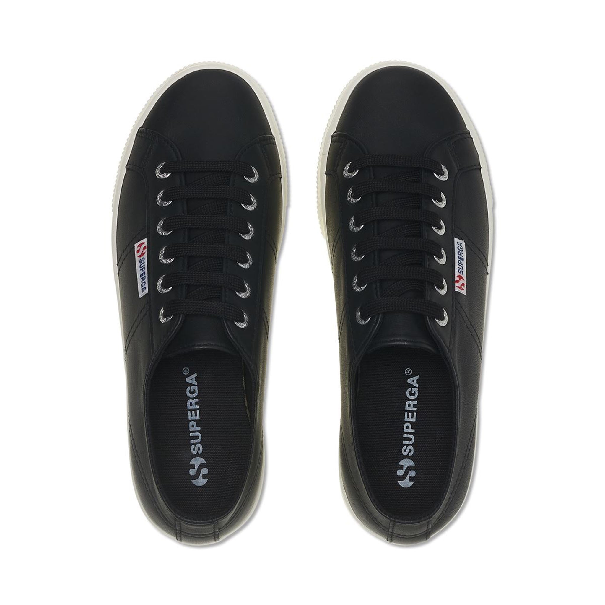 Superga 2790 Nappa Sneakers - Black. Top view.