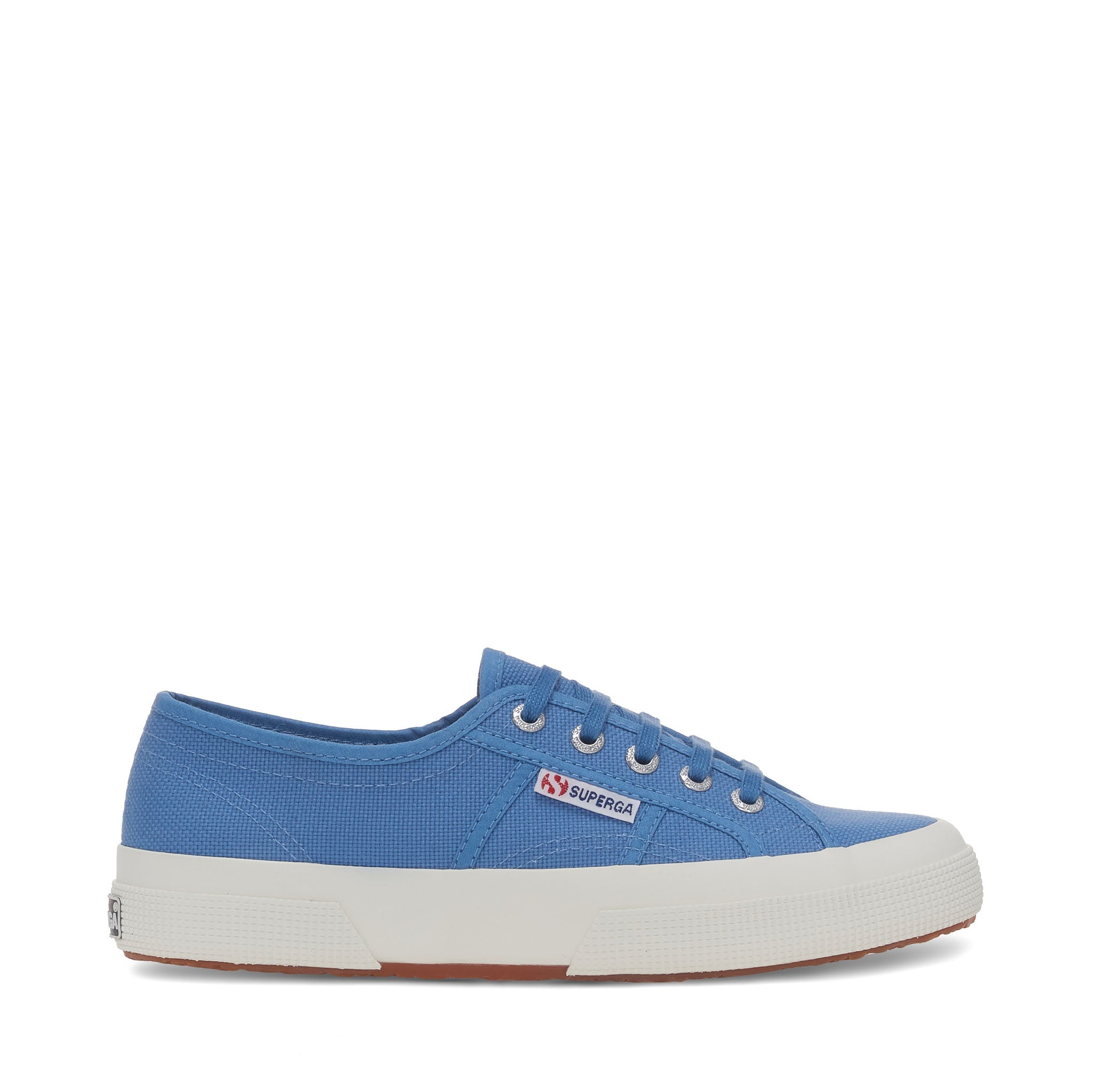Superga 2750 Cotu Classic Sneakers - Light Cyan Avorio. Side view.