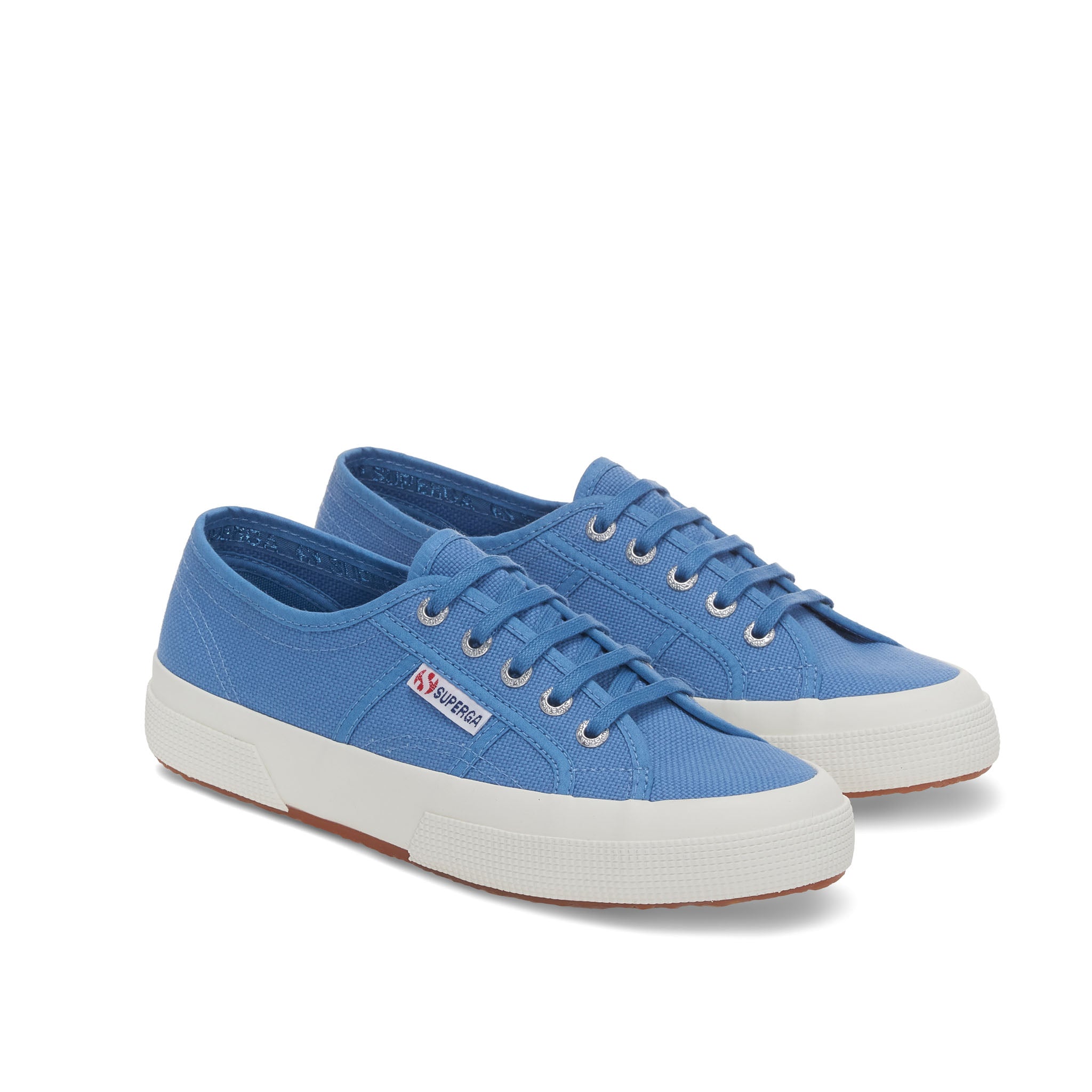 Superga 2750 Cotu Classic Sneakers - Light Cyan Avorio. Front view.