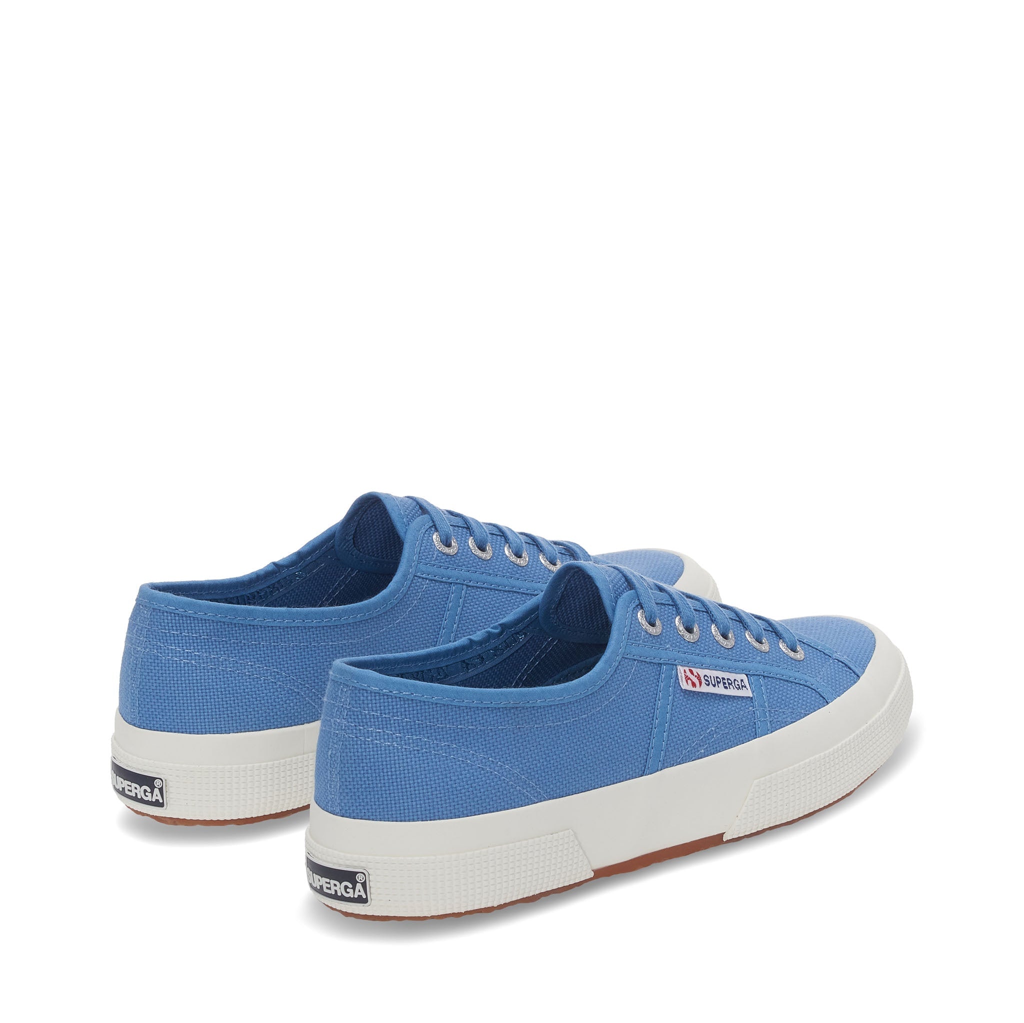 Superga 2750 Cotu Classic Sneakers - Light Cyan Avorio. Back view.
