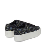 Superga 2790 Floral Print Sneakers - Grey. Back view.