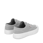 Superga 2630 Stripe Sneakers - Grey. Back view.