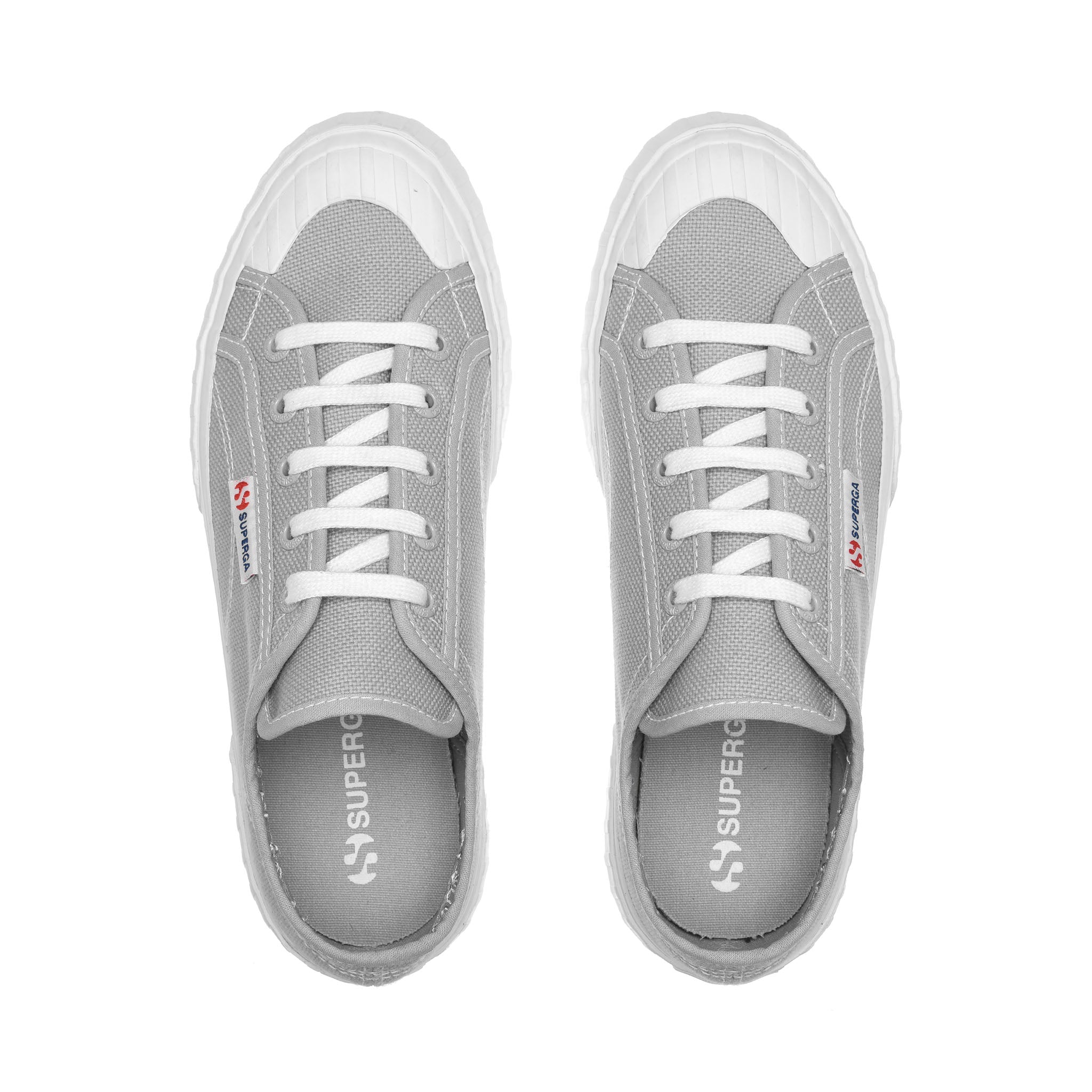 Superga 2630 Stripe Sneakers - Grey. Top view.