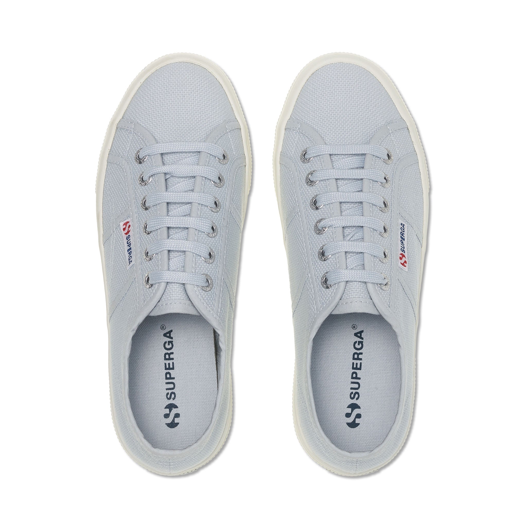 Superga 2740 Platform Sneakers - Grey Lilla. Top view.