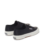 Superga 2750 Unlined Nappa Sneakers - Black. Back view.