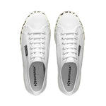 Superga 2790 Light Leopard Foxing Print Sneakers - White. Top view.