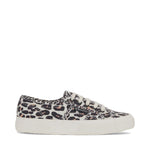 Superga 2750 Light Leopard Print Sneakers - Beige. Side view.